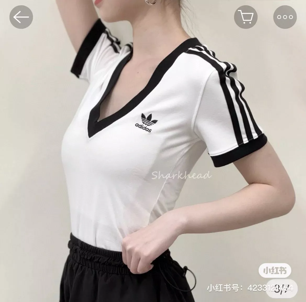 아디다스 브이넥 여성 반소매 티셔츠 상세 이미지 16