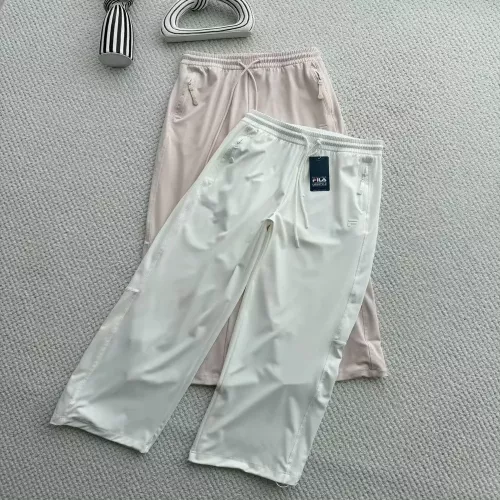 휠라 여성용 와이드핏 롱 캐주얼 팬츠