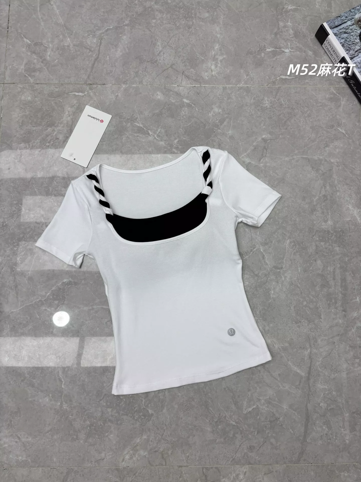 룰루레몬 여성 U넥 페이크 레이어드 반소매 티셔츠 상세 이미지 2
