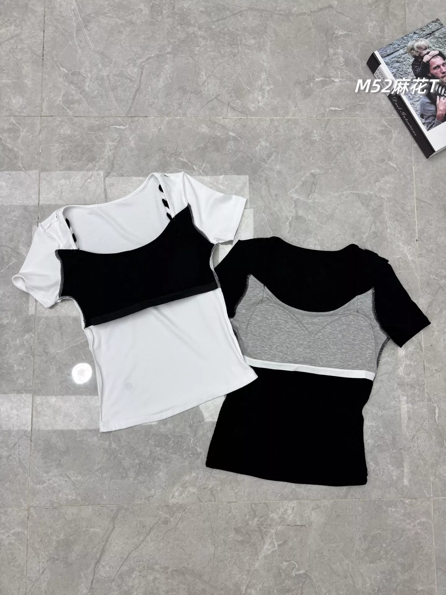 룰루레몬 여성 U넥 페이크 레이어드 반소매 티셔츠 상세 이미지 5