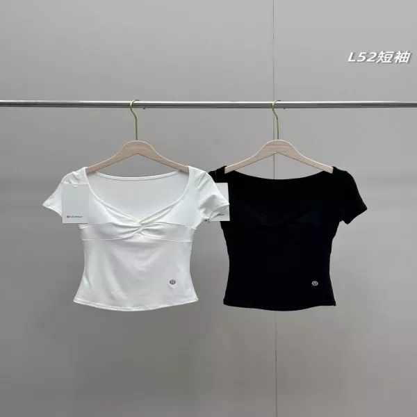 룰루레몬 브라패드 내장 브이넥 반소매 티셔츠
