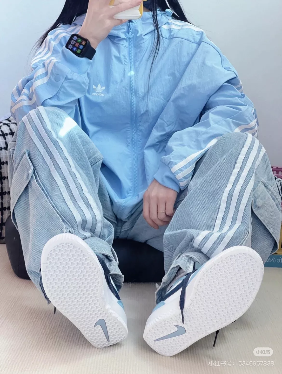 아디다스 삼선 자수 후드 자외선 차단 재킷 상세 이미지 27
