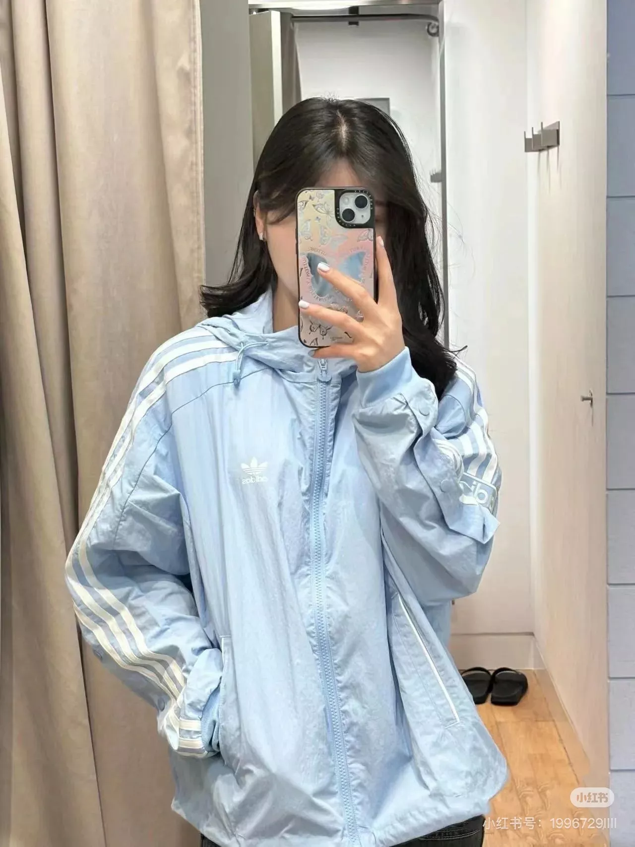 아디다스 삼선 자수 후드 자외선 차단 재킷 상세 이미지 29