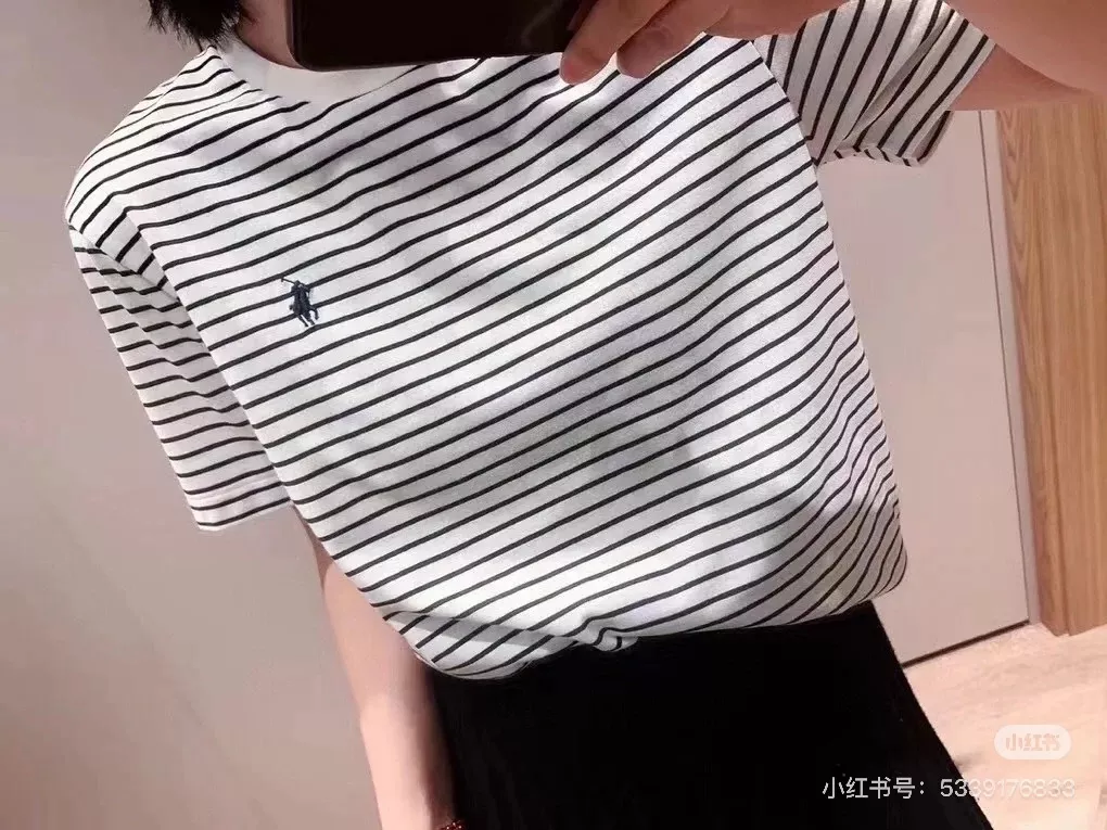 랄프로렌 스트라이프 라운드넥 반소매 티셔츠 상세 이미지 11