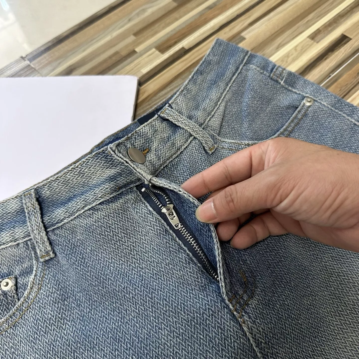 랄프로렌 남성 워싱 데님 반바지 상세 이미지 6