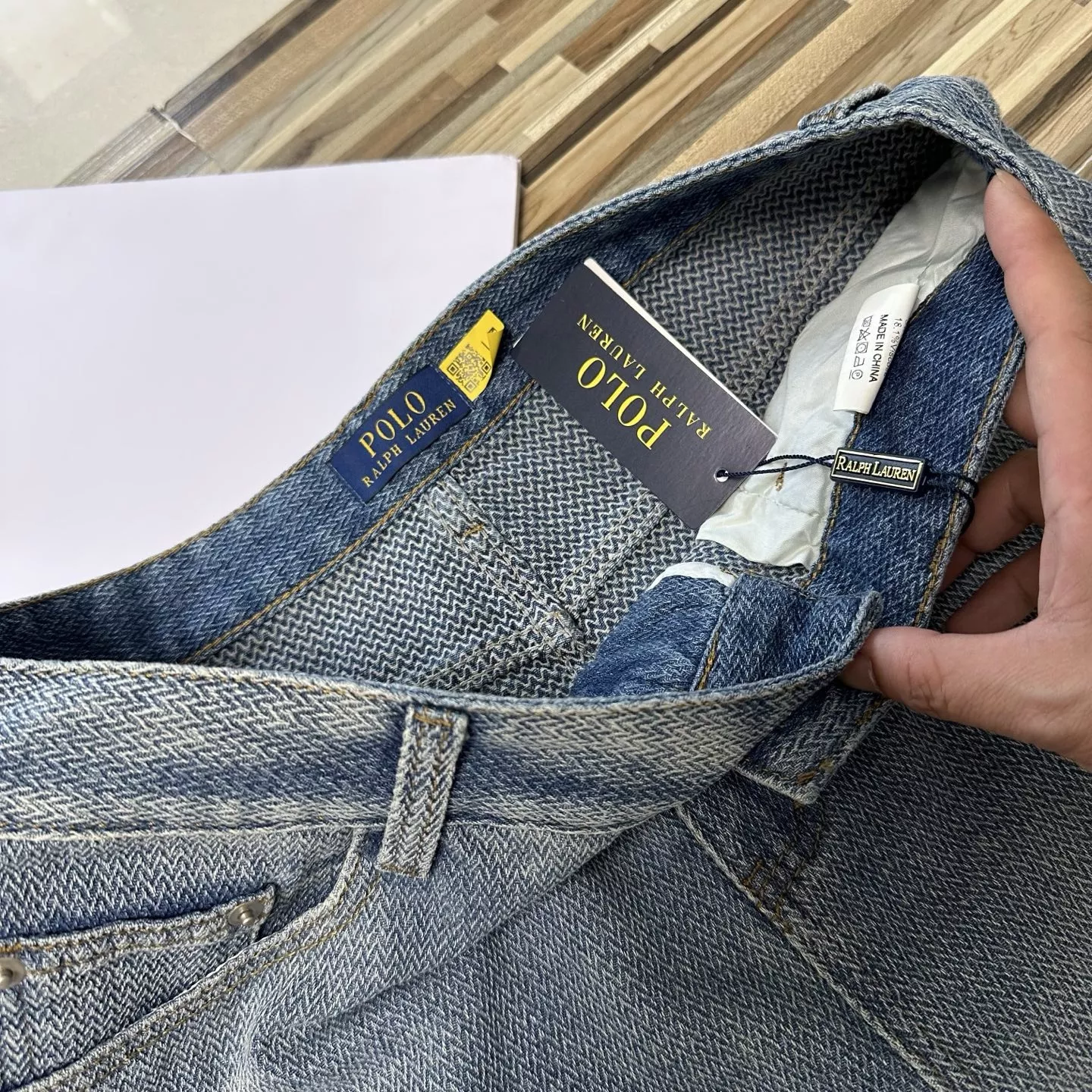 랄프로렌 남성 워싱 데님 반바지 상세 이미지 5
