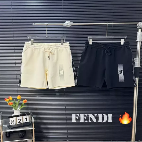 펜디 로고 프린트 커플 하프 팬츠