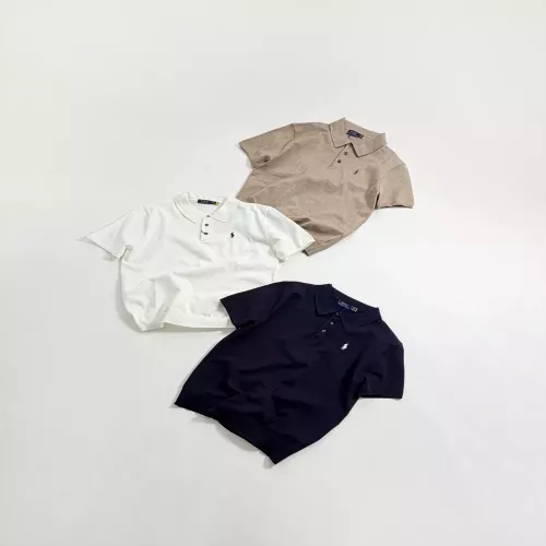 랄프로렌 자수 포니 장식 카라 반소매 니트 폴로 셔츠