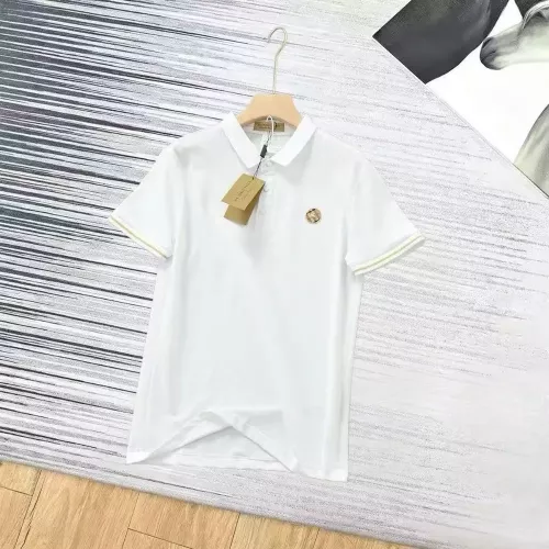 버버리 전마 로고 자수 반소매 폴로 셔츠