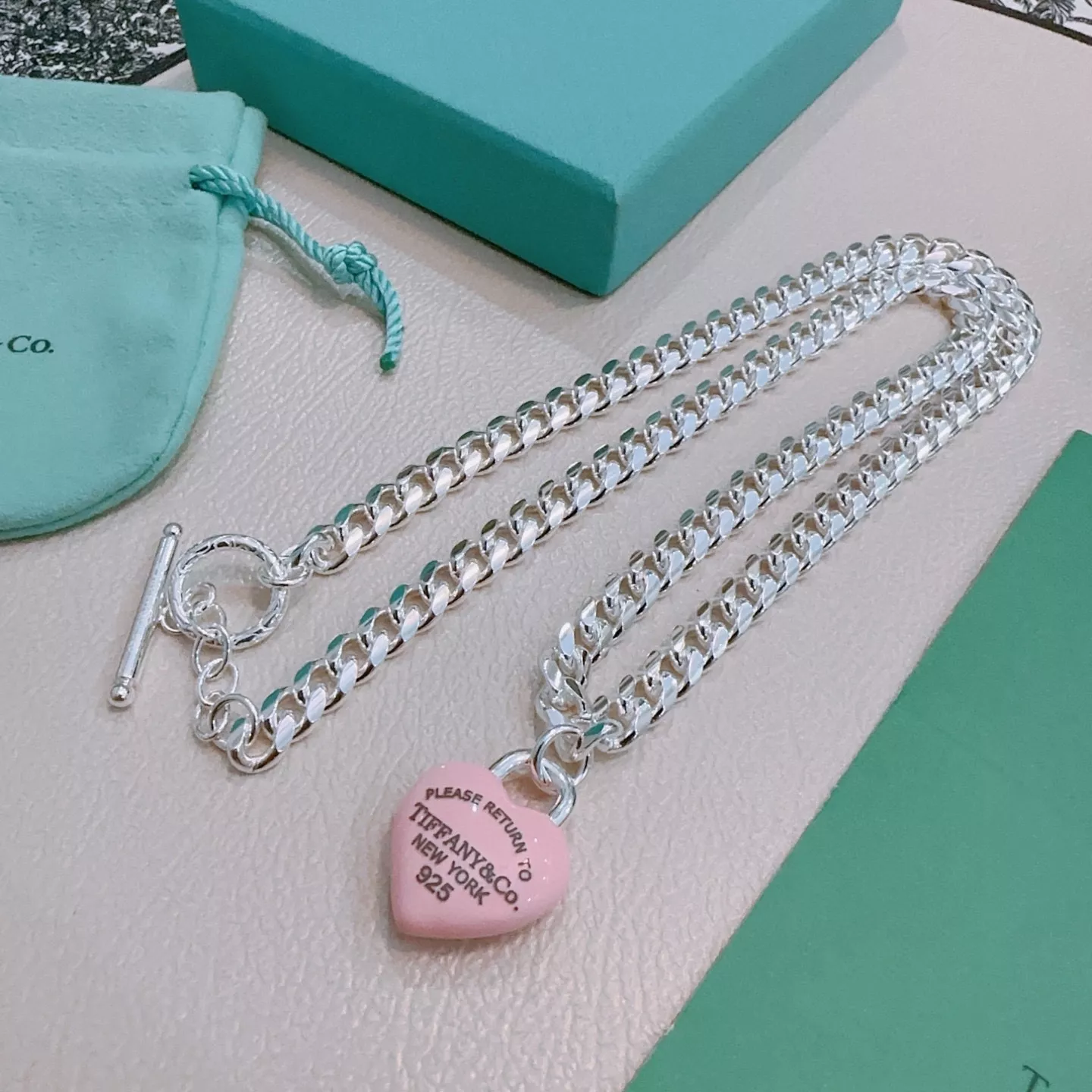 티파니앤코 빈티지 무드 실버 체인 목걸이 상세 이미지 3