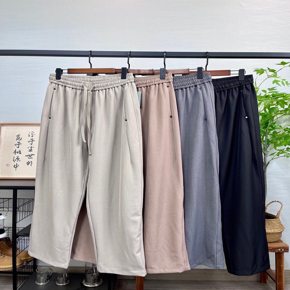 발렌시아가 스터드 디테일 스트레이트 캐쥬얼 팬츠