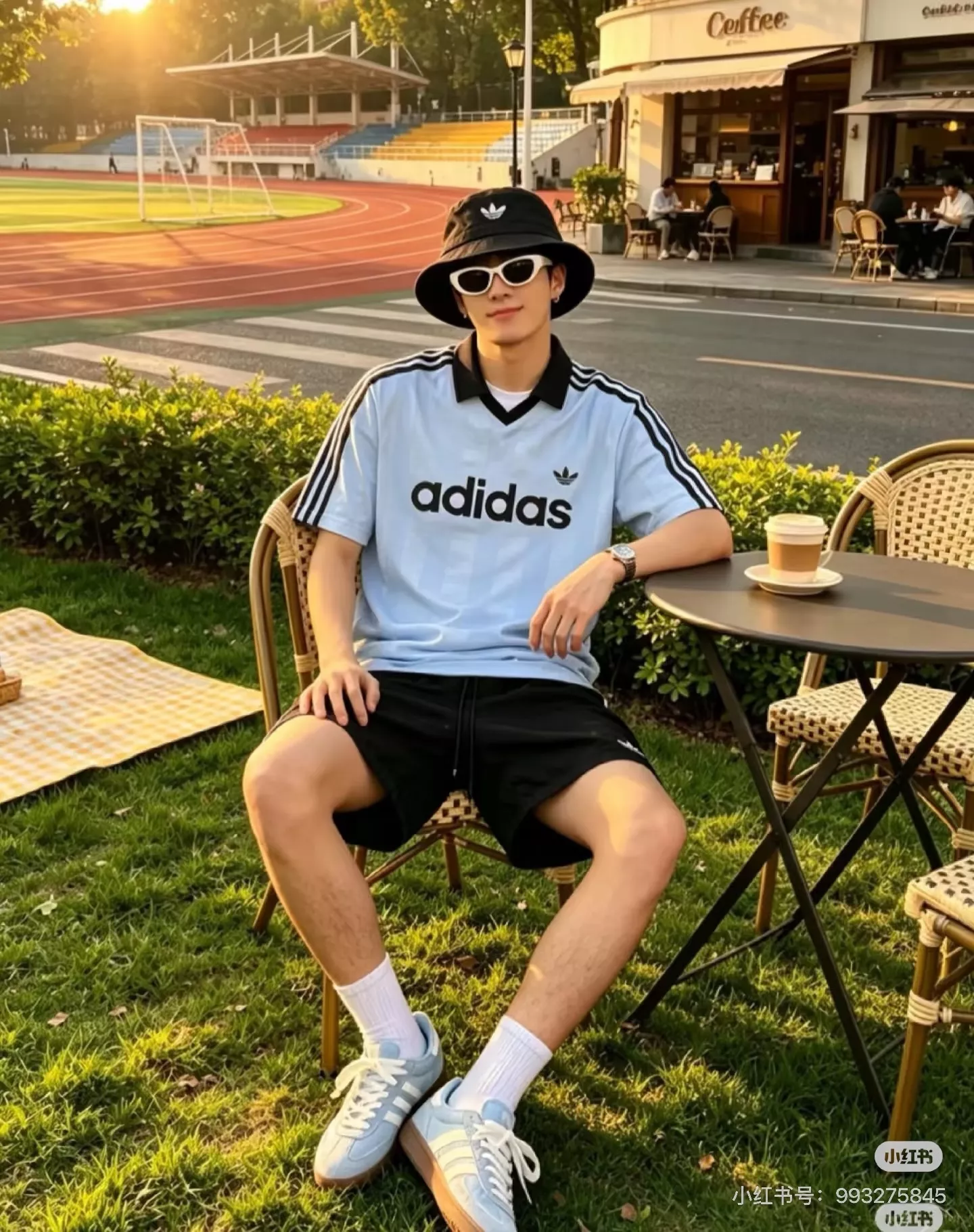 아디다스 복고 축구 유니폼 스타일 반소매 카라 티셔츠 상세 이미지 11