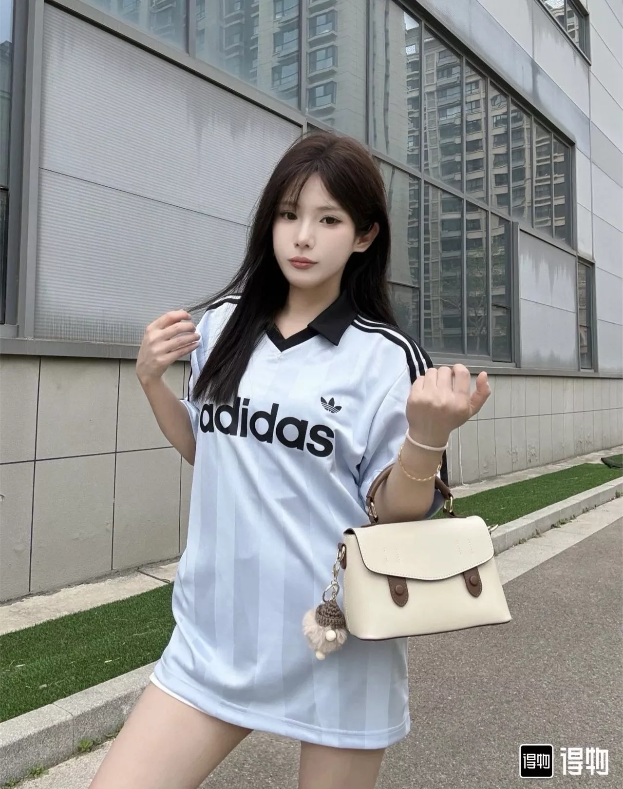 아디다스 복고 축구 유니폼 스타일 반소매 카라 티셔츠 상세 이미지 25