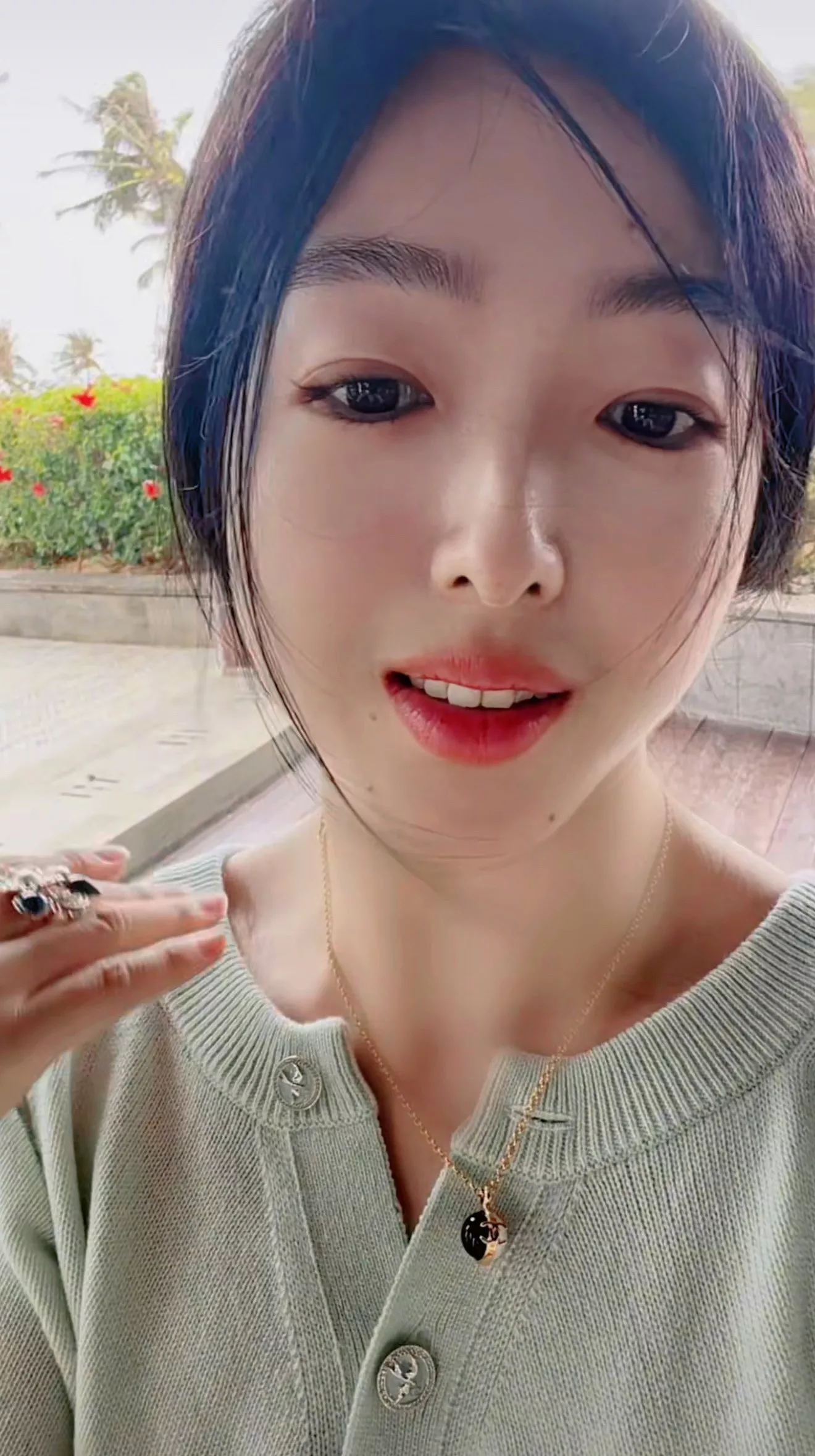 샤넬 블랙 화이트 펄 배색 목걸이 상세 이미지 13