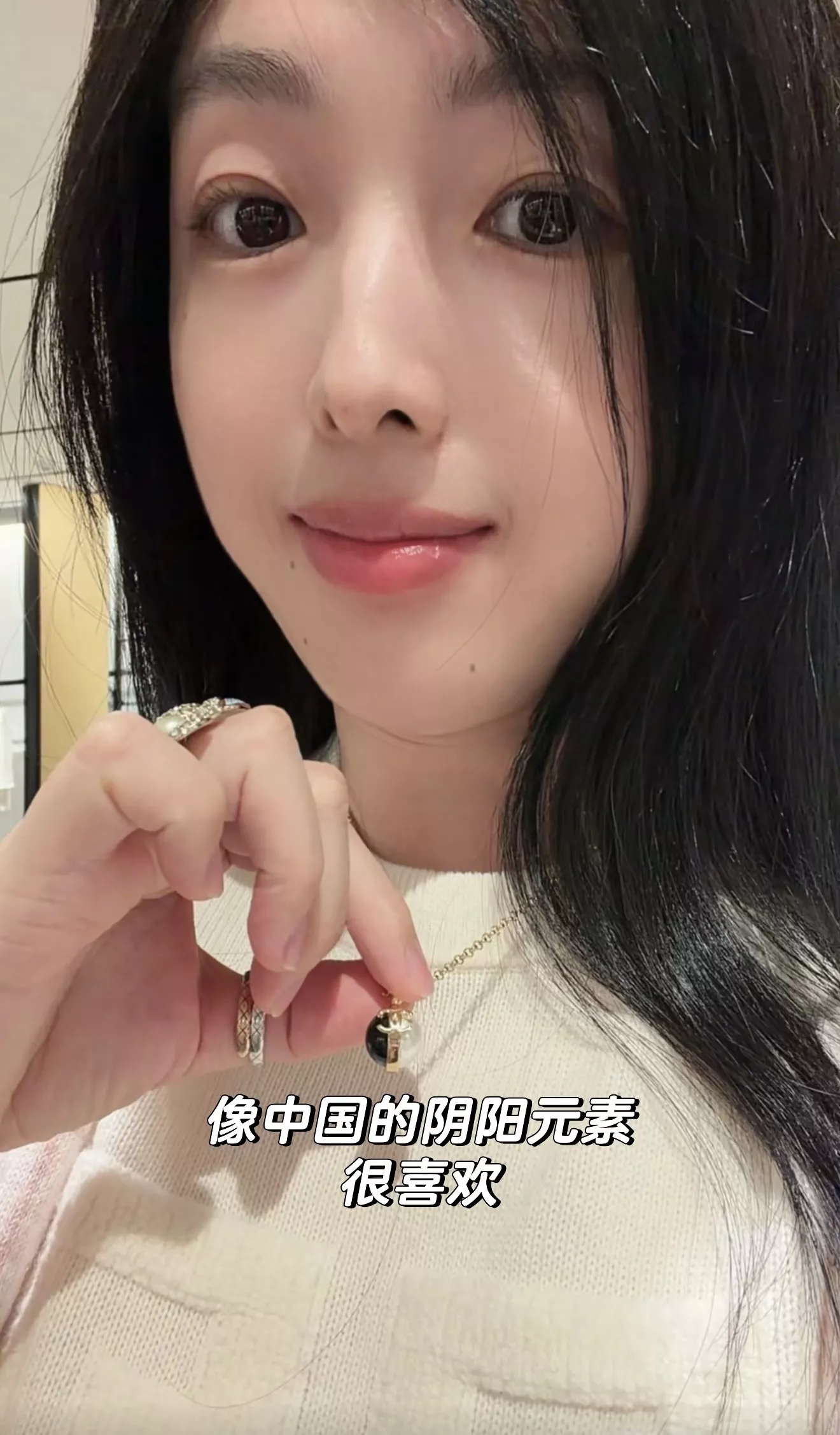 샤넬 블랙 화이트 펄 배색 목걸이 상세 이미지 11