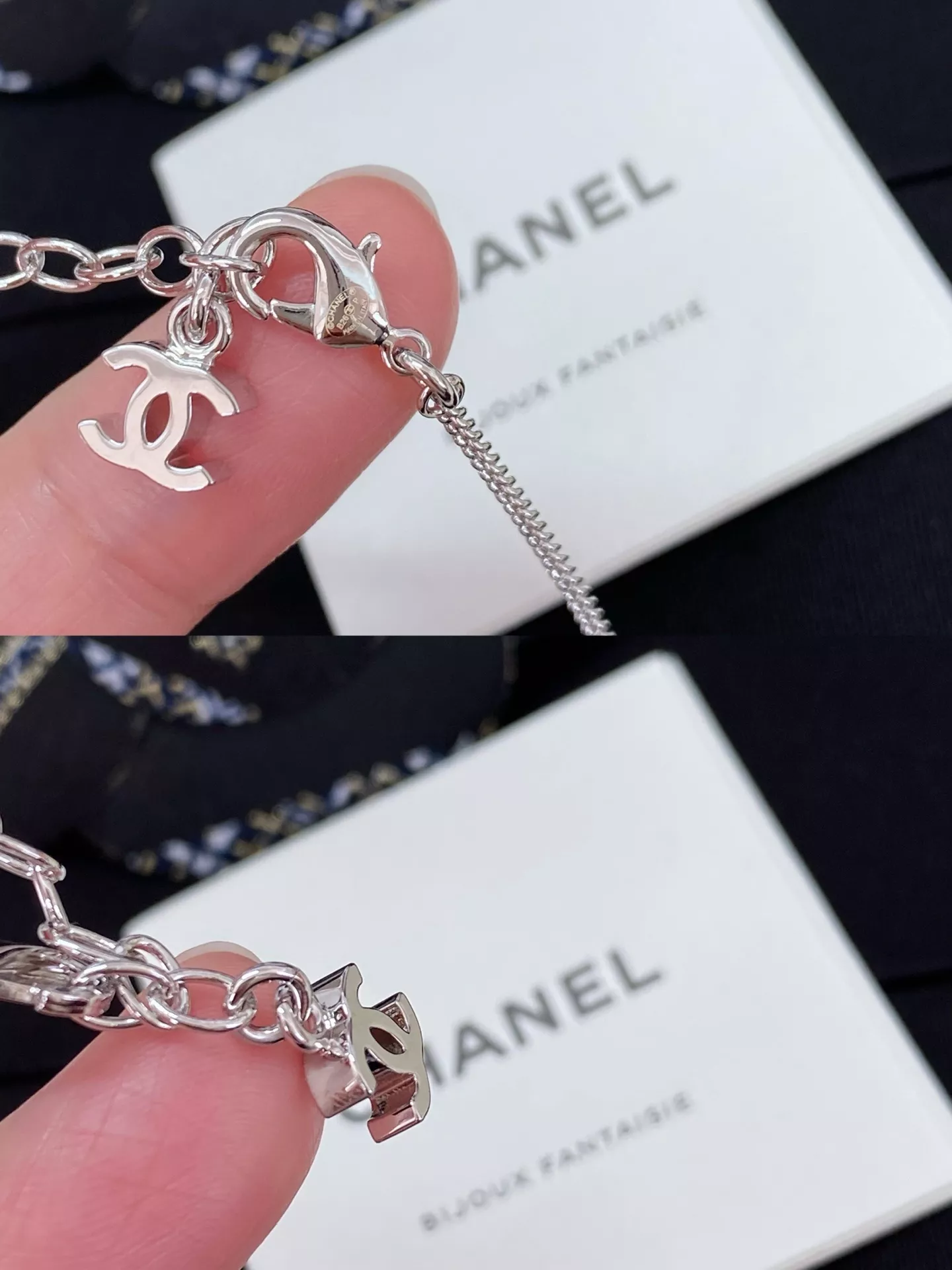 샤넬 풀 다이아 하트 더블C 목걸이 상세 이미지 9