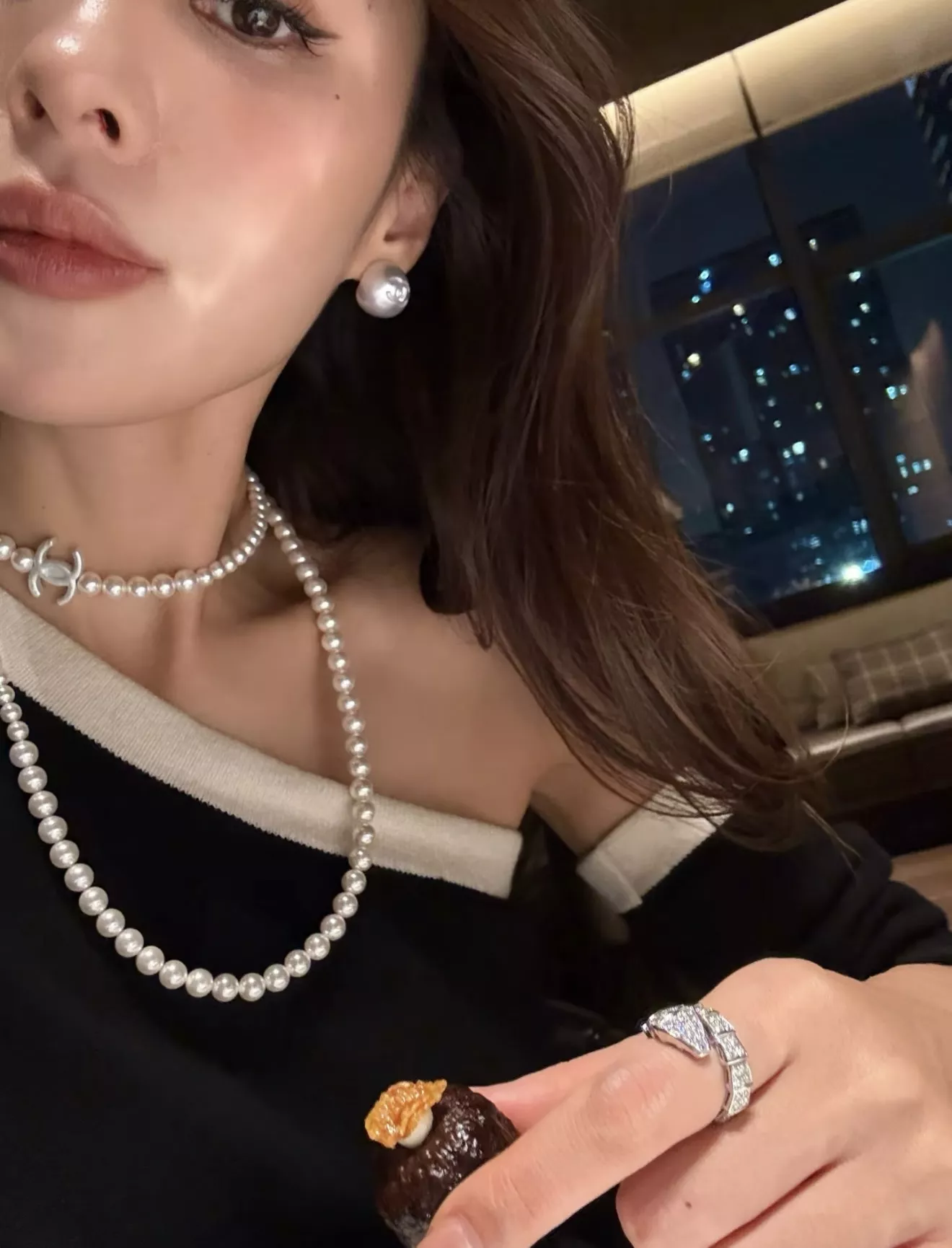 샤넬 더블 C 진주 롱체인 목걸이 상세 이미지 10