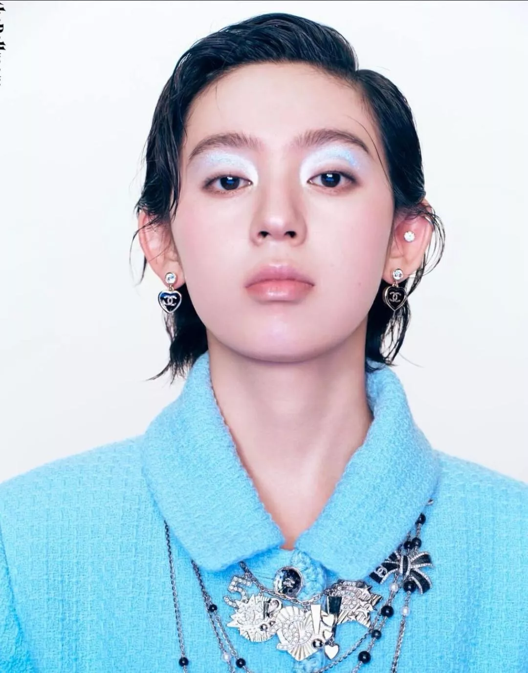 샤넬 블랙 골드 하트 더블 C 귀걸이 상세 이미지 13