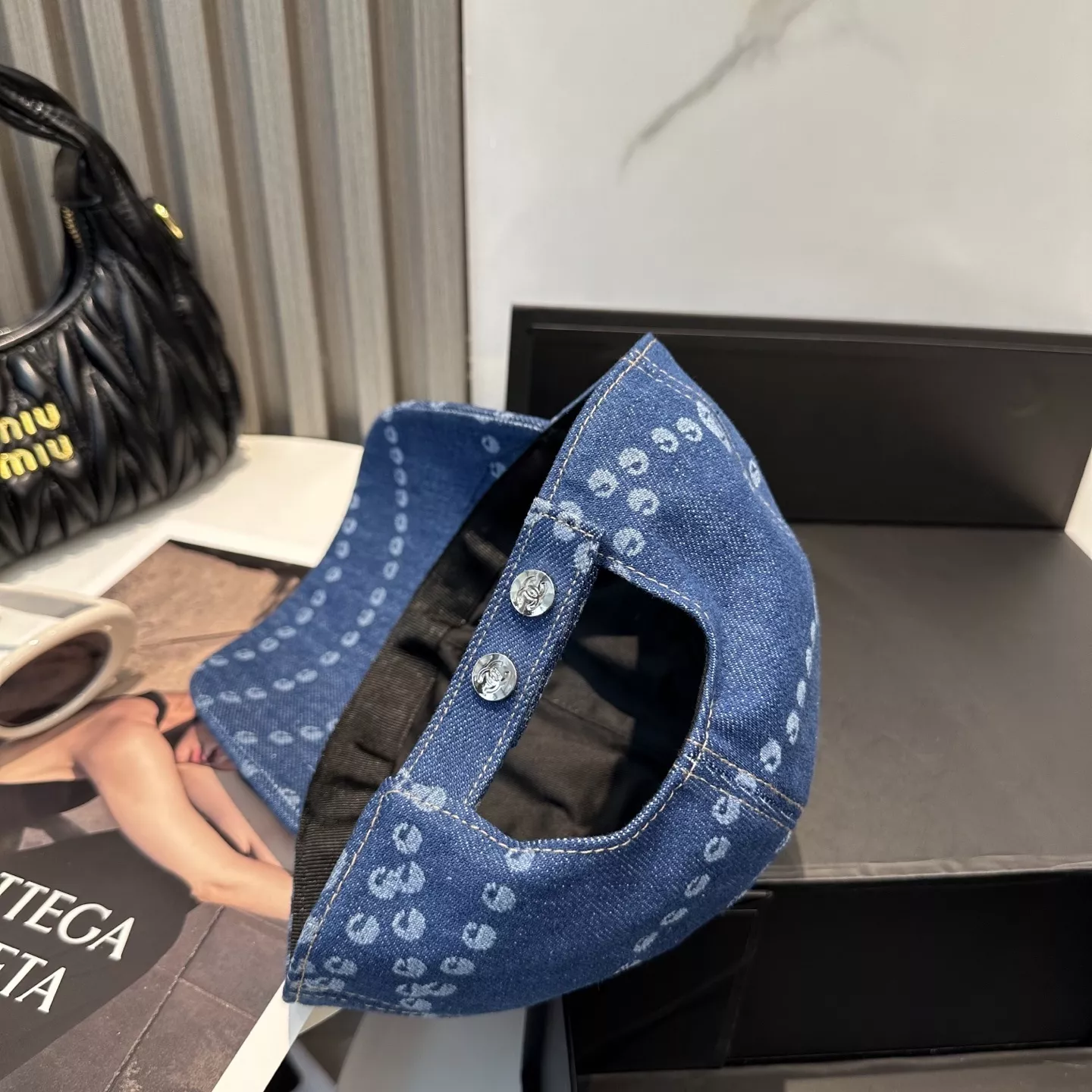 샤넬 데님 볼캡 상세 이미지 3