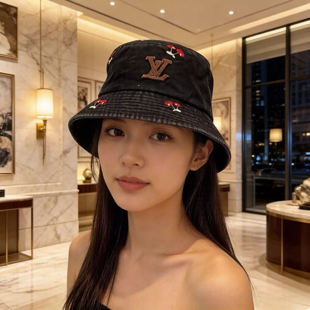 루이비통 자수 포인트 버킷햇 상세 이미지 8
