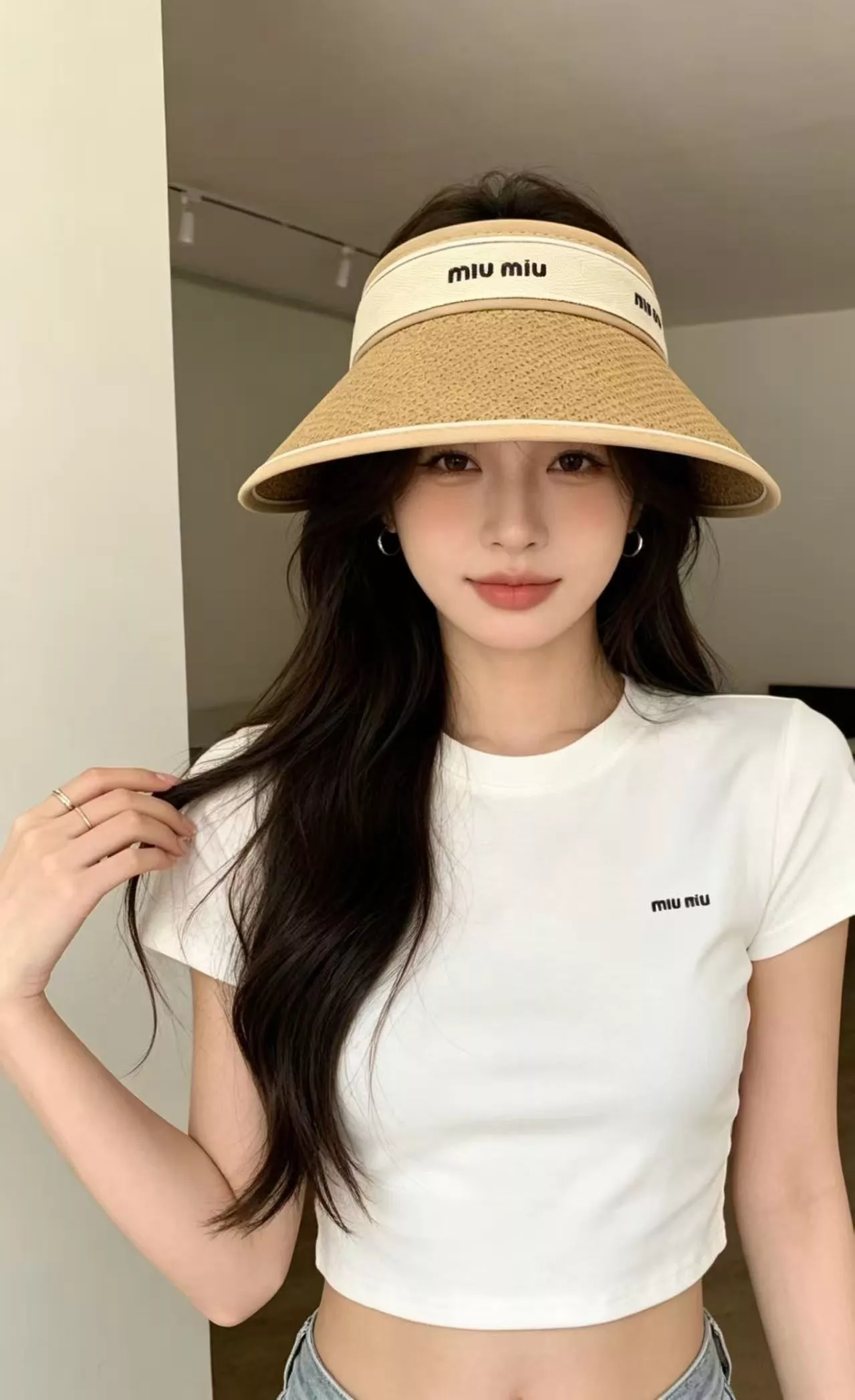 미우미우 여름용 오픈탑 썬캡 상세 이미지 9