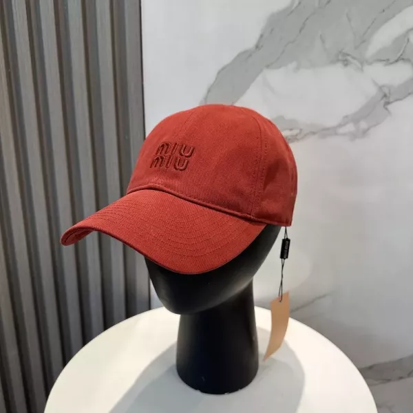 미우미우 워싱 코튼 볼캡