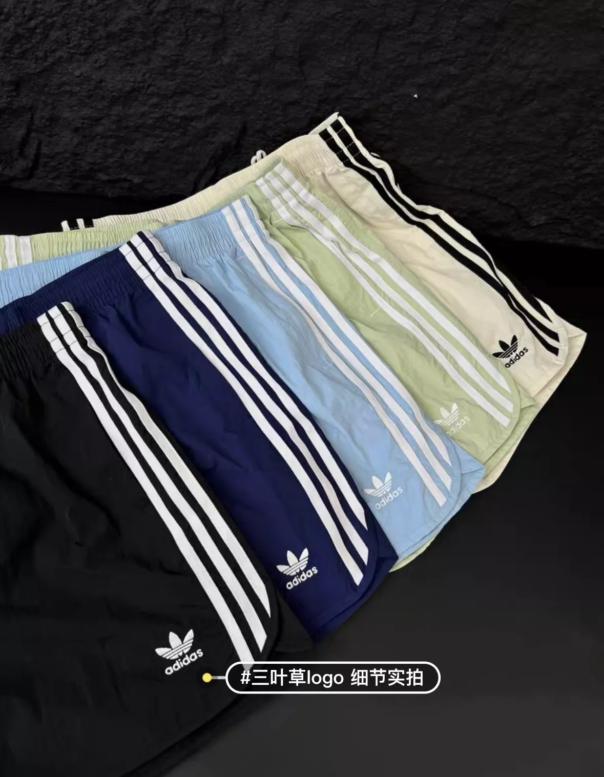 아디다스 삼선 배색 포인트 캐주얼 운동 하프 팬츠 상세 이미지 7