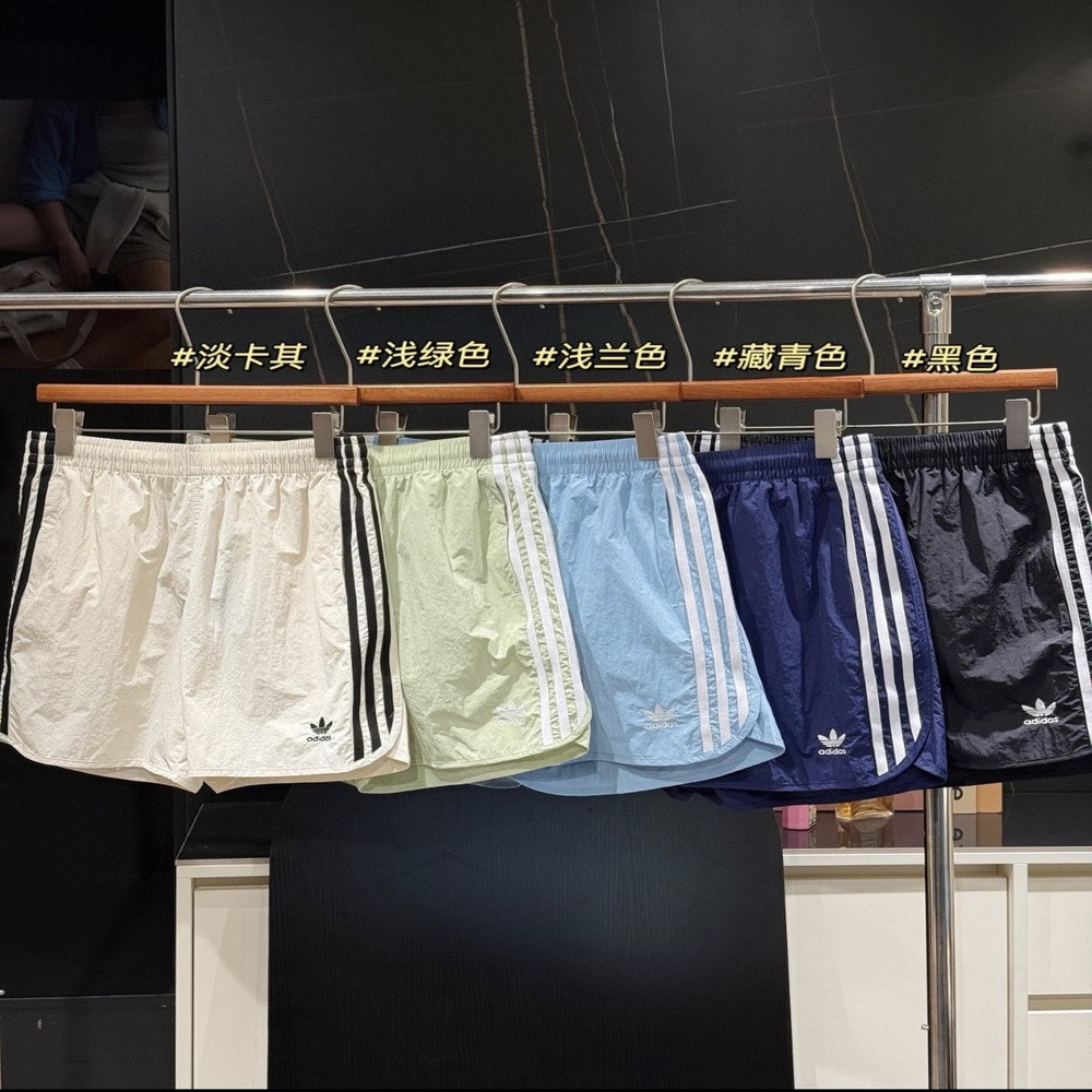 아디다스 삼선 배색 포인트 캐주얼 운동 하프 팬츠