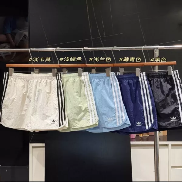 아디다스 삼선 배색 포인트 캐주얼 운동 하프 팬츠