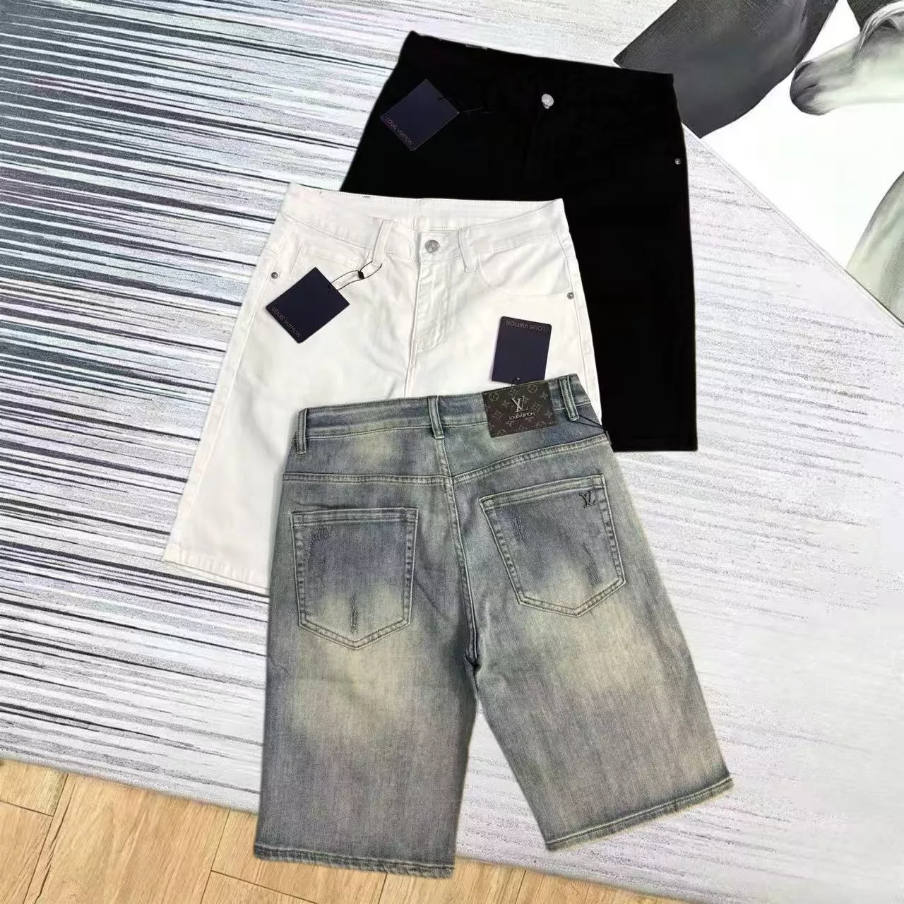 루이비통 데님 하프 팬츠 상세 이미지 1