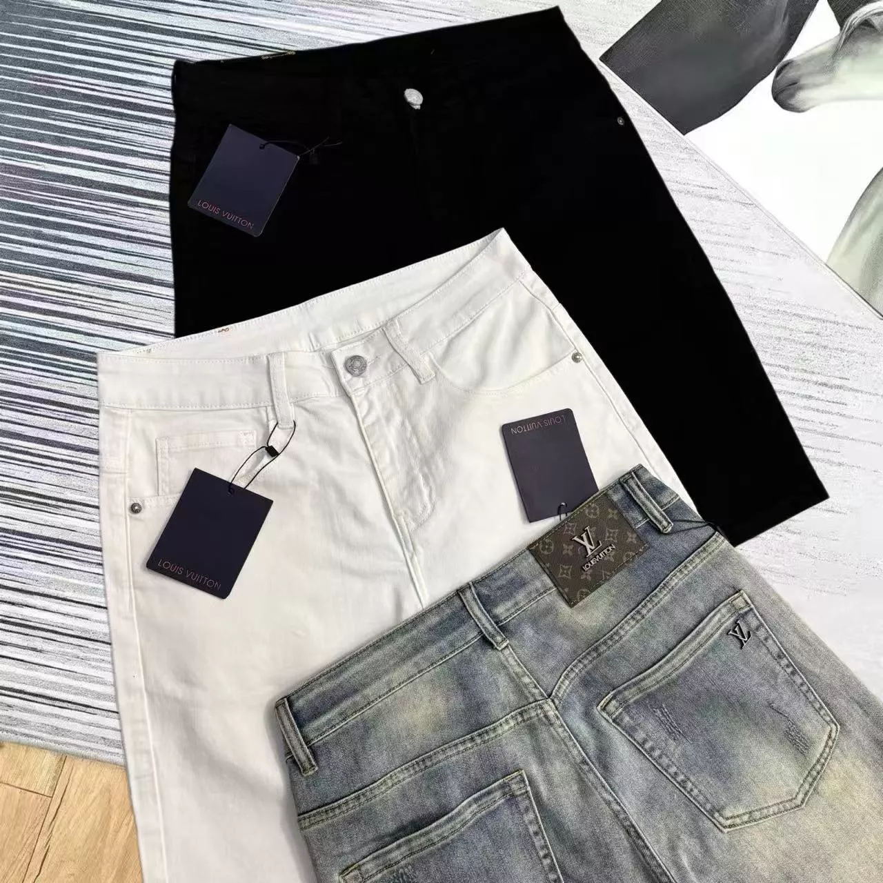 루이비통 데님 하프 팬츠 상세 이미지 6