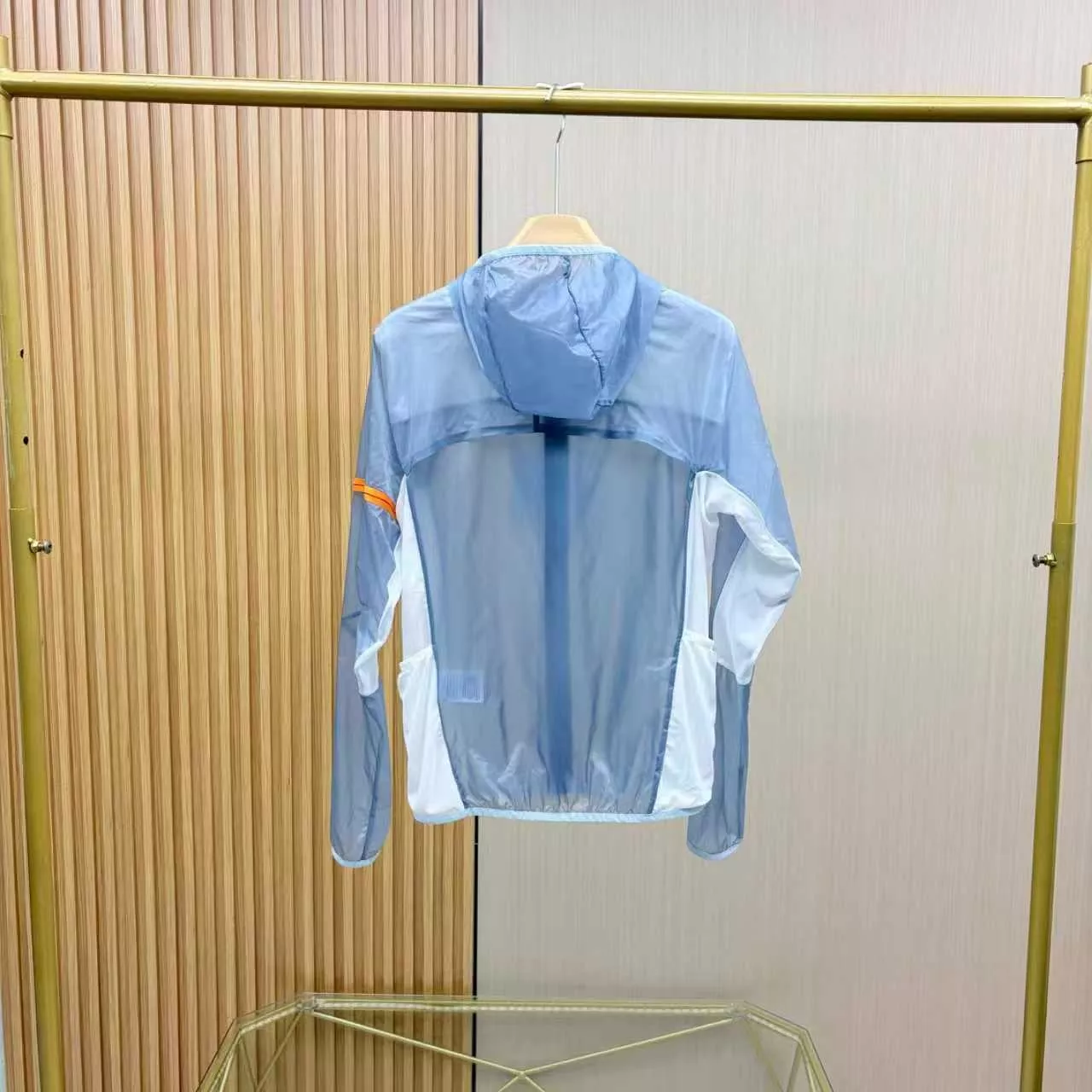 제냐 배색 경량 메쉬 후드 집업 재킷 상세 이미지 7