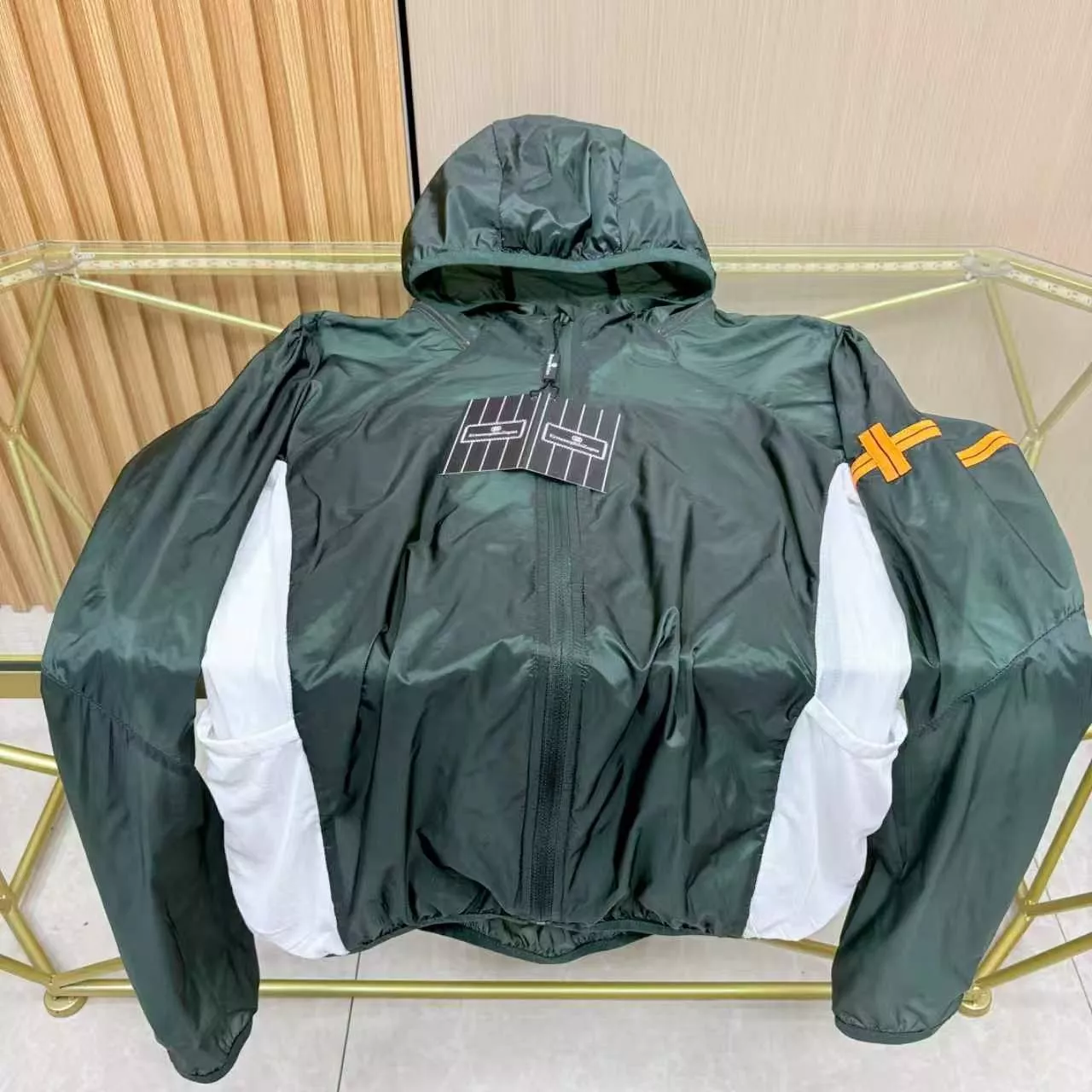 제냐 배색 경량 메쉬 후드 집업 재킷 상세 이미지 10