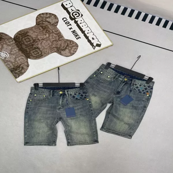 루이비통 워싱 데님 5부 하프 팬츠