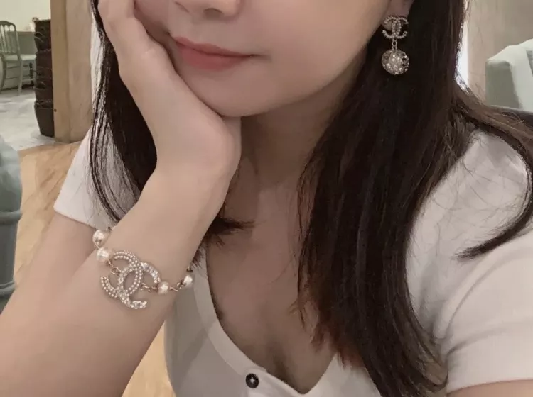 샤넬 CC 진주 크리스탈 체인 팔찌 상세 이미지 10