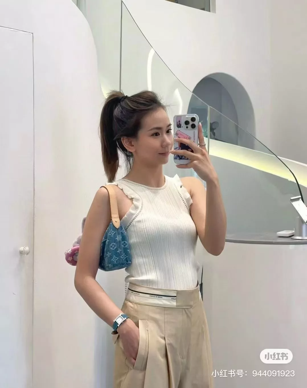 루이비통 데님 숄더백 상세 이미지 15
