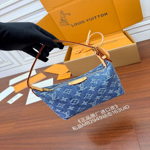 루이비통 데님 숄더백