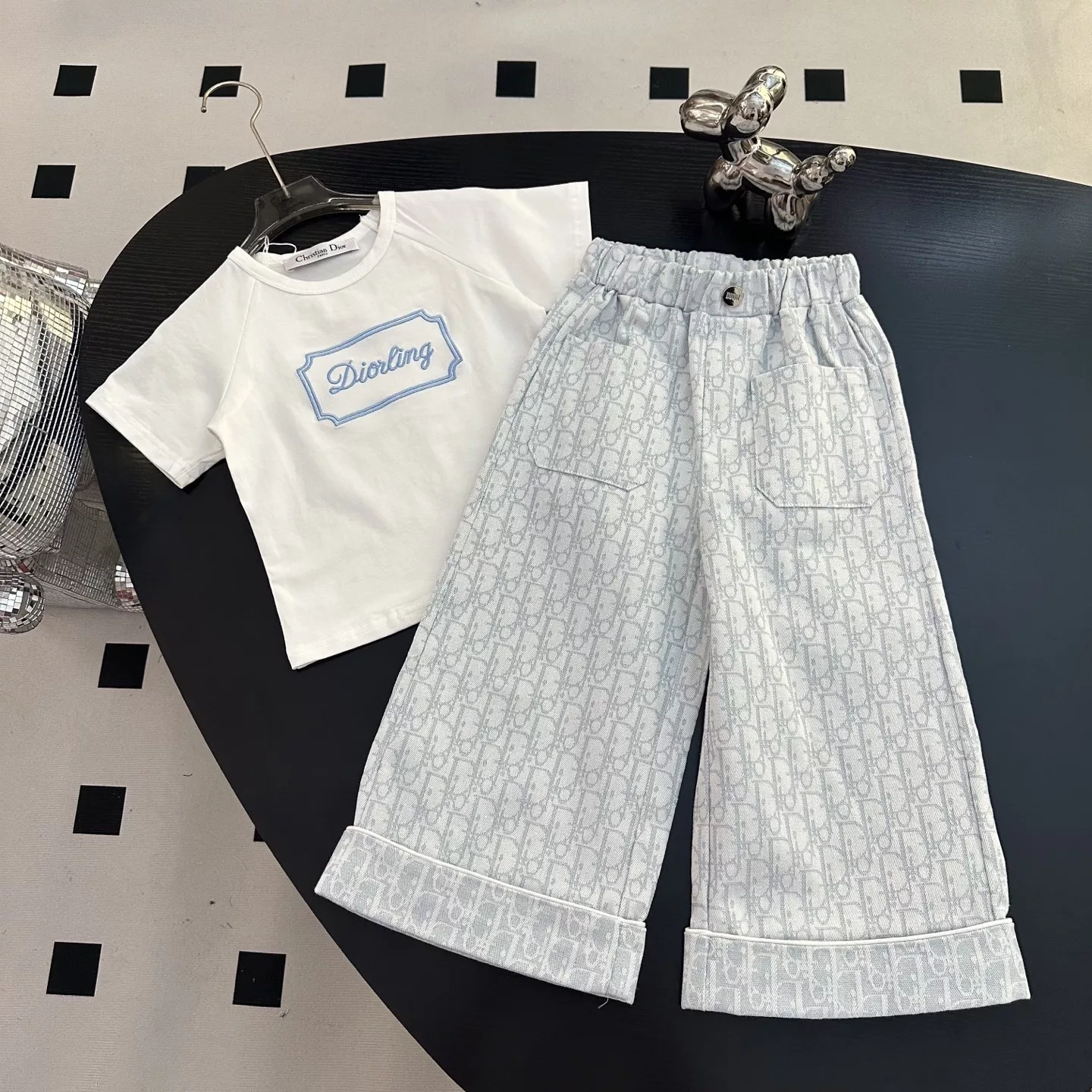 디올 유아동 데님 팬츠 세트 상세 이미지 1