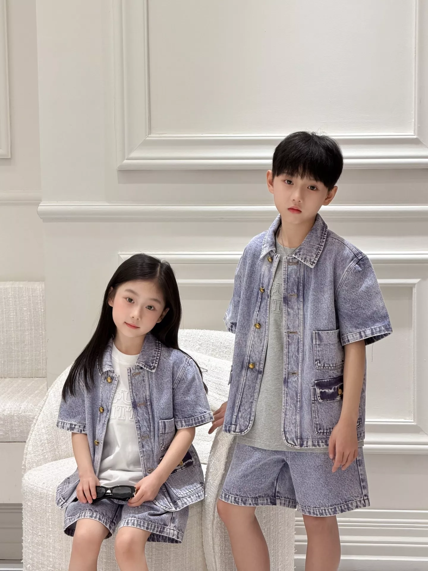 루이비통 유아동 데님 상하의 세트 상세 이미지 12