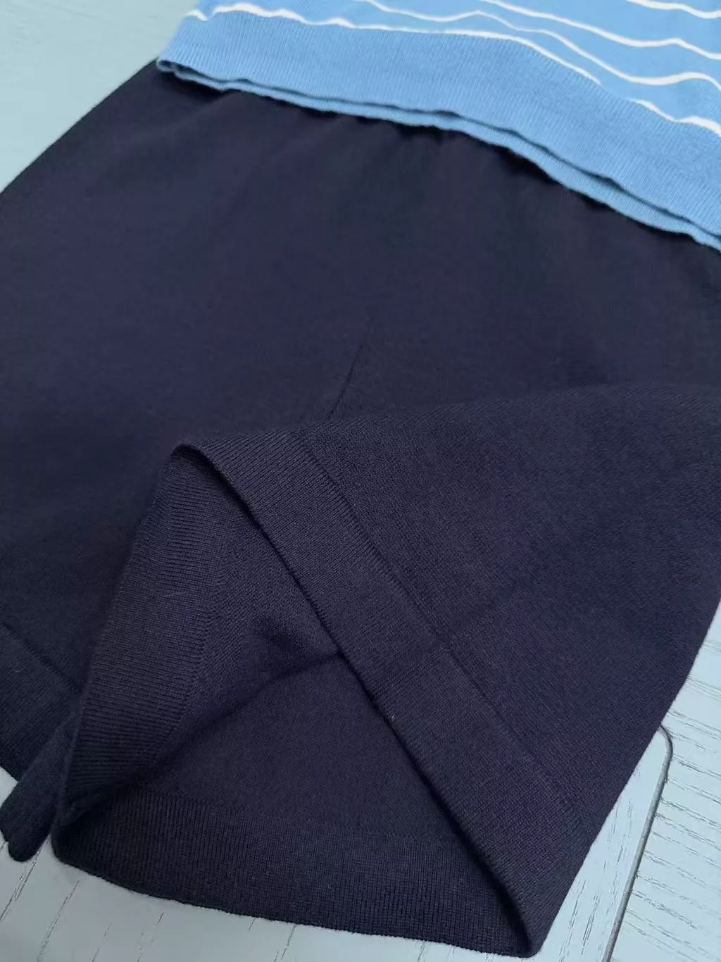 랄프로렌 유아 스트라이프 상의와 반바지로 구성된 투피스 세트 상세 이미지 9