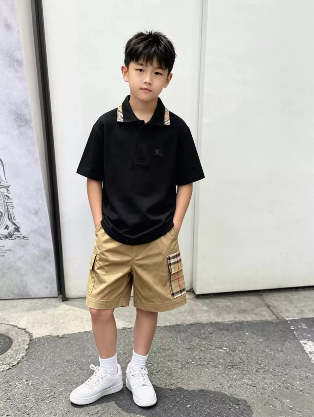 버버리 체크 카라 반소매 폴로 티셔츠 상세 이미지 21