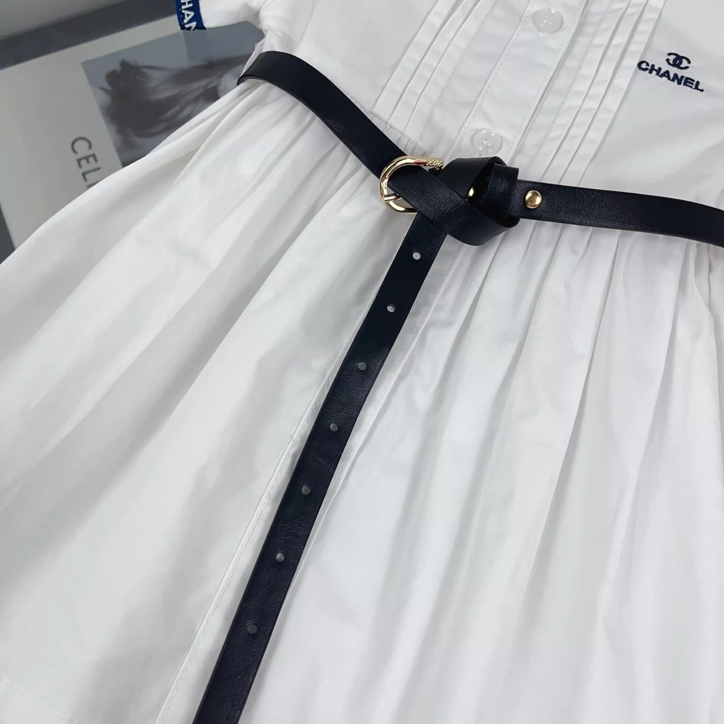 샤넬 카라 벨트 원피스 상세 이미지 8