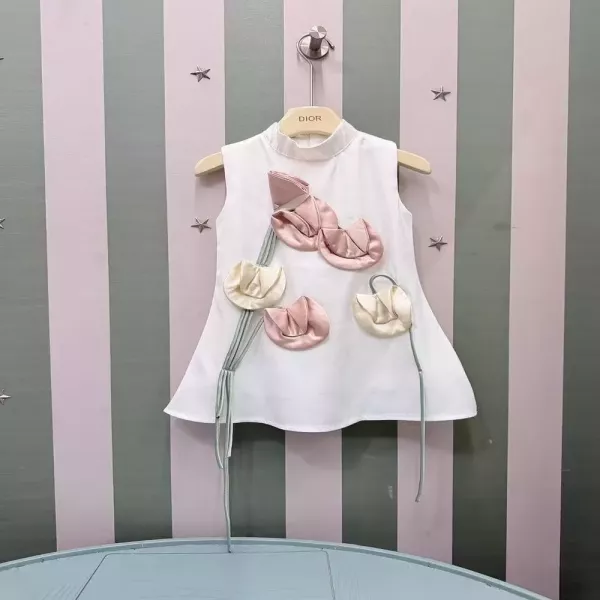 디올 자카드 민소매 원피스