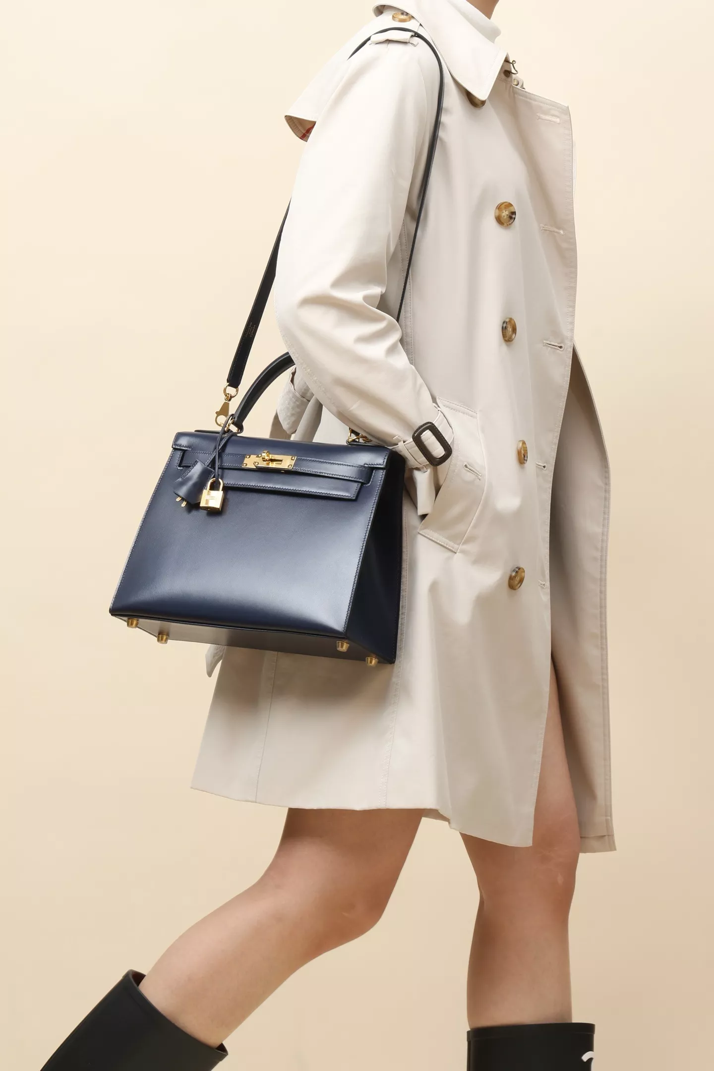 에르메스 박스 가죽 토트백 상세 이미지 11