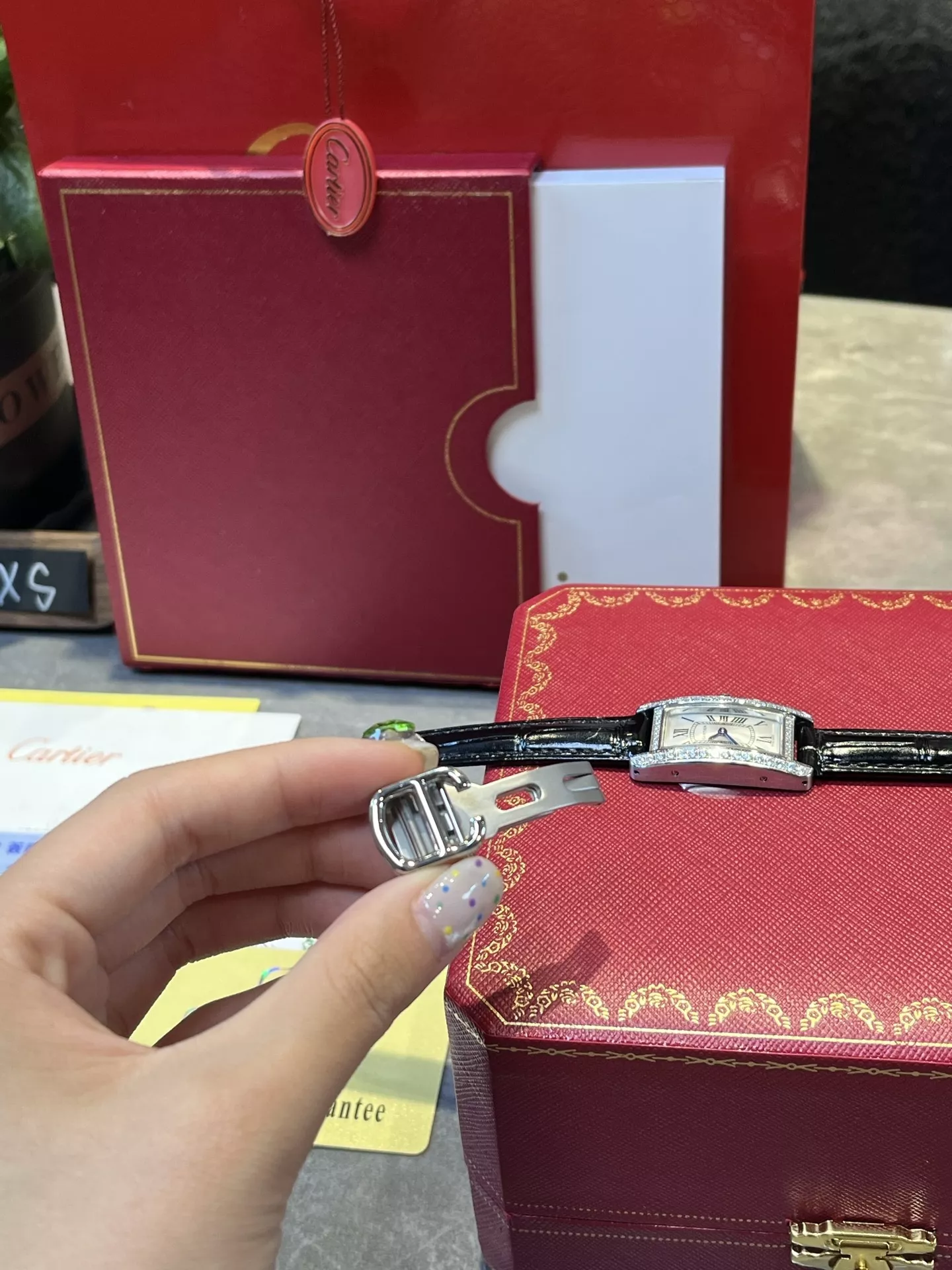 까르띠에 탱크 메탈 손목시계 상세 이미지 9