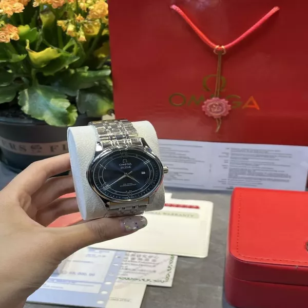 오메가 메탈 브레이슬릿 기계식 손목시계