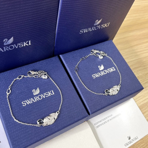 스와로브스키 깃털 모티브 크리스털 팔찌