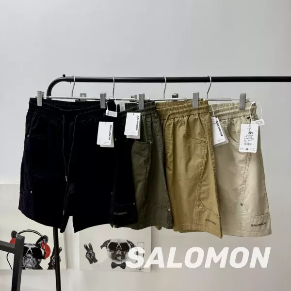 살로몬 아웃도어 워싱 스트레이트 카고 반바지