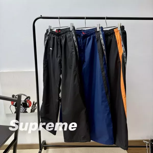 슈프림 로고 테이핑 트랙 트랙 팬츠