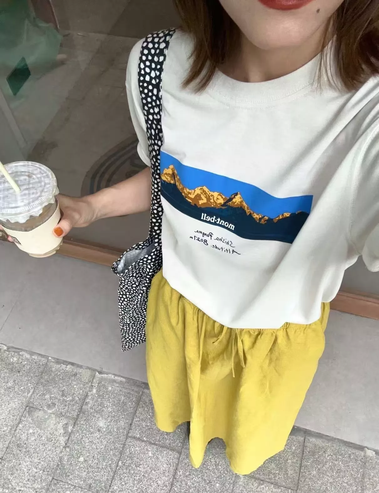 몽벨 산 일출 프린트 반소매 티셔츠 상세 이미지 12